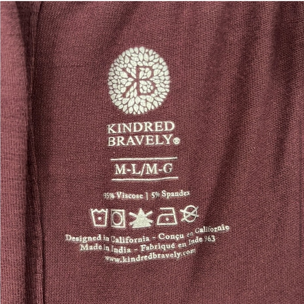 Kindred Bravely maroon Labor and Delivery gown